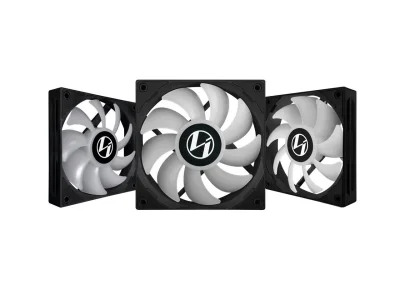 LIAN LI ST120- FANS , BLACK COLOR , 3 FANS PACK