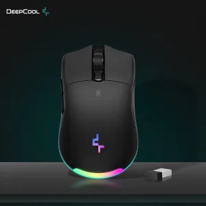 DeepCool MG510 Gaming Mouse 19,000 DPI PAW3370 Optical Sensor with 6 Programmable Buttons 400IPS Wireless Gaming Mouse RGB with Detachable Cable 1000Hz Gaming Mice Compatible with PC/MAC, Black