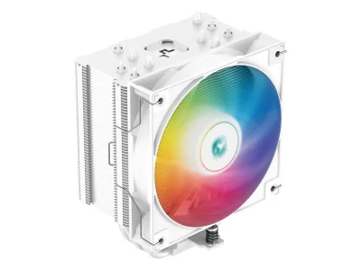 DeepCool AG500 WH ARGB Single-Tower Performance CPU Cooler, 5 Copper Heat Pipes, 120mm ARGB PWM Fan, White
