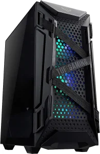 ASUS TUF Gaming GT301 Mid-Tower Compact Case for ATX Motherboards with honeycomb Front Panel