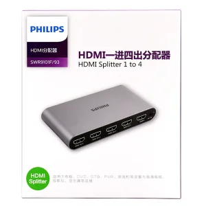 Philips HDMI splitter, 1 in and 4 out, supports 4K60Hz