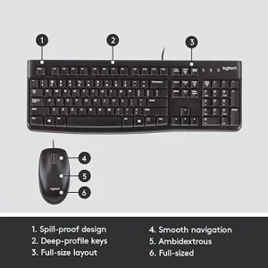 Logitech MK120 Wired Keyboard عربي انكليزي