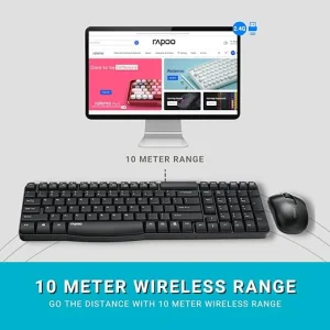Rapoo X1800S Wireless Keyboard and Mouse (Black)