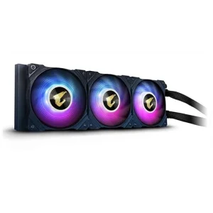 Gigabyte AORUS WATERFORCE X 360 AIO Liquid CPU Cooler, Rotatable Circular LCD Display with Micro SD Support